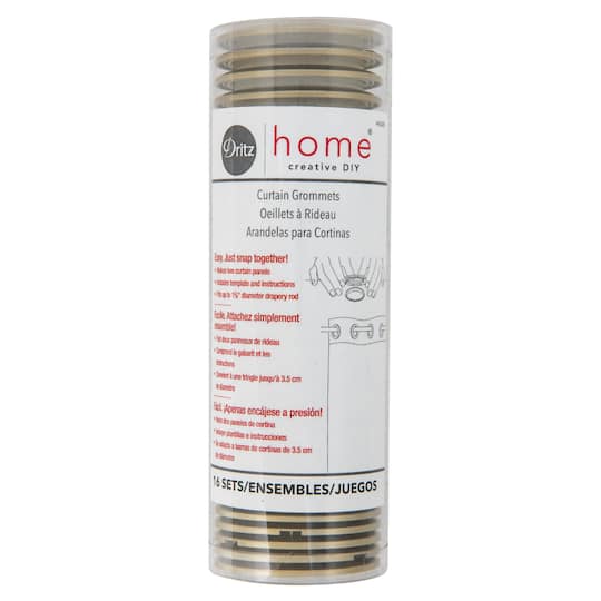 Dritz® Home 1.5" Antique Gold Curtain Grommets, 16 Sets